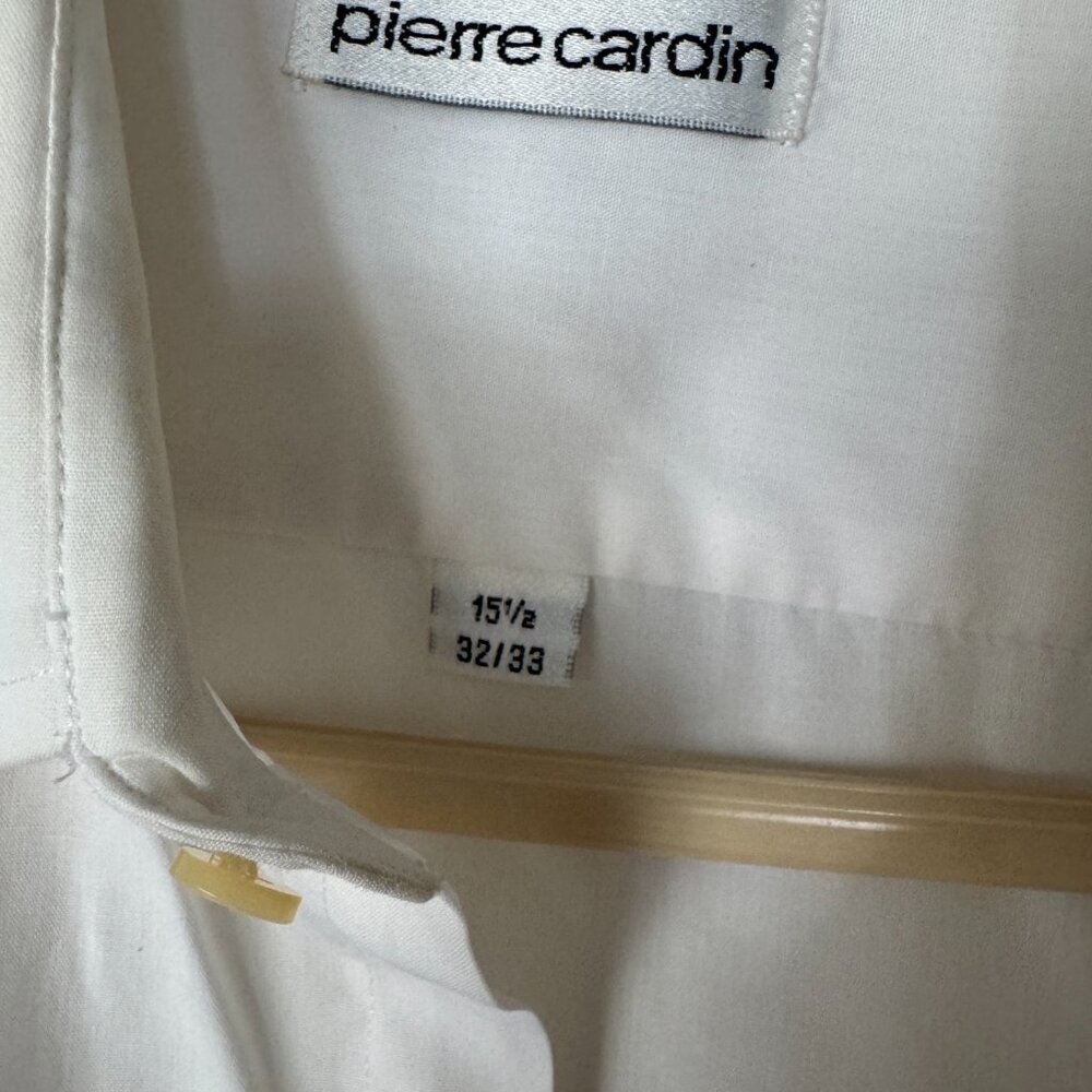 Men's Pierre Cardin White Dress Shirt SZ 15.5 - 32/33 - Picture 3 of 4